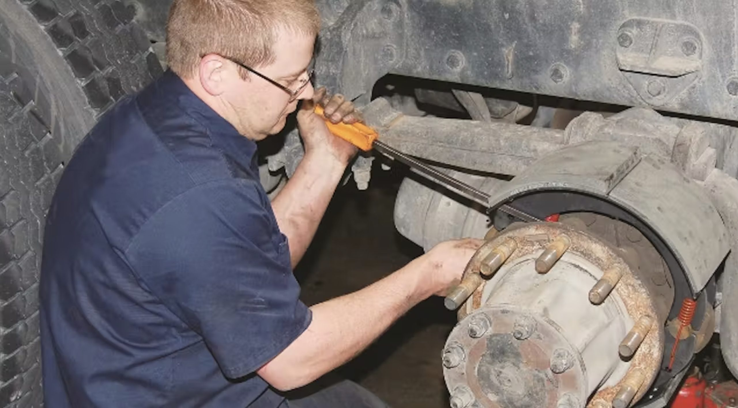 this image shows truck repair in Ithaca, New York